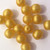 8mm Round Glass Beads, Gold Suede Lame' (Qty: 25)