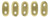 2-Hole Bar Beads, Matte Metallic Flax (10 gr.)
