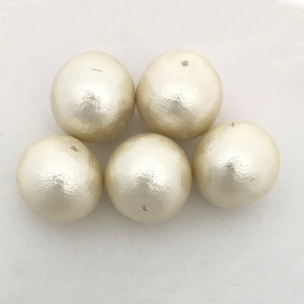 Miyuki Cotton Pearls, Off-White (20mm) (Qty: 1)