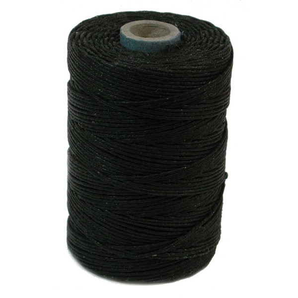 Irish Waxed Linen, 4-Ply, Black (10 yards)