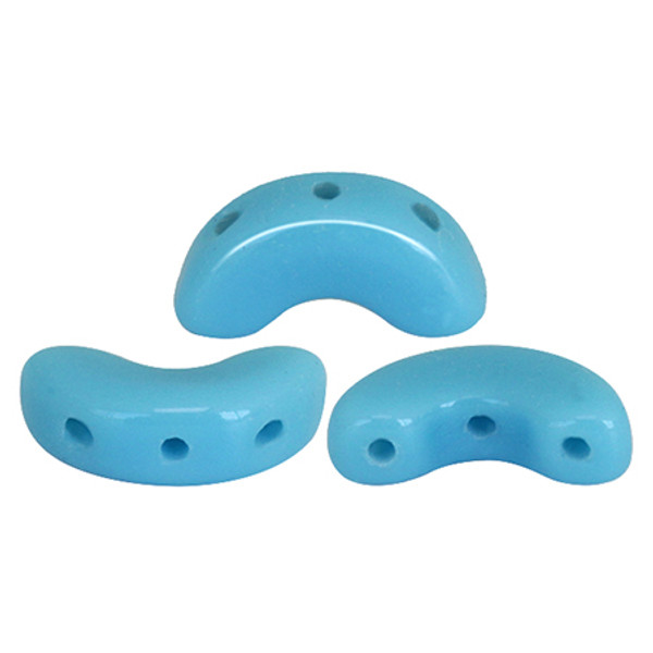 Arcos par Puca Beads, Opaque Blue Turquoise (Qty: 25)