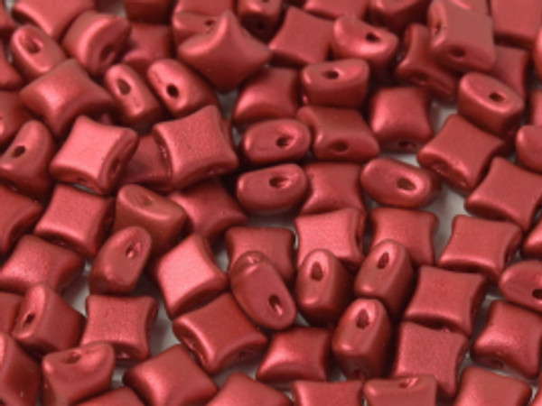 WibeDuo Beads, Lava Red, 8 x 8mm (Qty: 25)