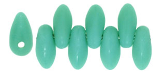 Mini Daggers, 2.5 x 6mm, 1-Hole, Matte Turquoise (Qty: 50)