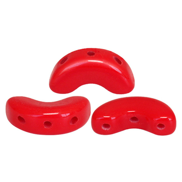 Arcos par Puca Beads, Opaque Coral Red (Qty: 25)