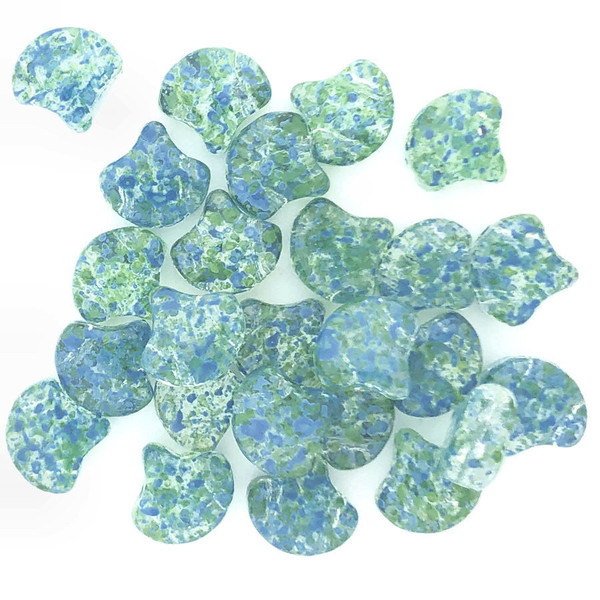 Ginko Beads, Confetti Splash Blue Green (Qty: 25)