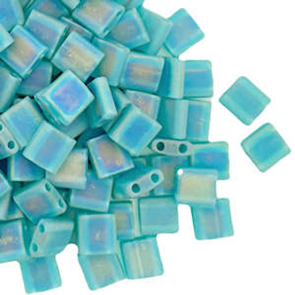 Tila Beads, Color 2405FR, Matte Transparent Teal AB (10 gr.)