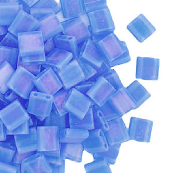 Tila Beads, Color 150FR, Matte Transparent Sapphire Blue AB (10 gr.)