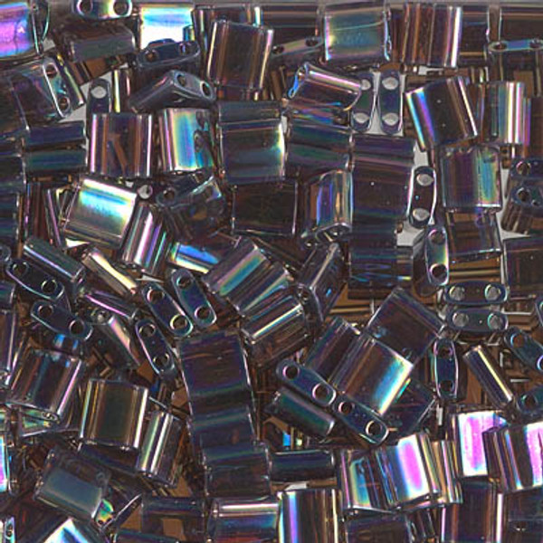 Tila Beads, Color 296, Transparent Dark Amethyst AB (10 gr.)