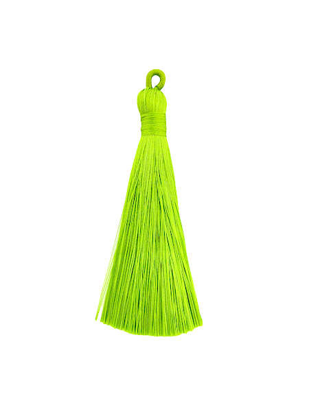 80mm Nylon Tassels, Lime Green (Qty: 1)