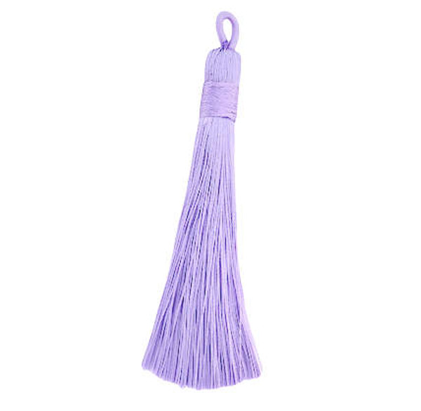 80mm Nylon Tassels, Light Lavender (Qty: 1)