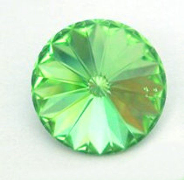 12mm Preciosa Rivolis, Peridot (Qty: 2) (Foiled)