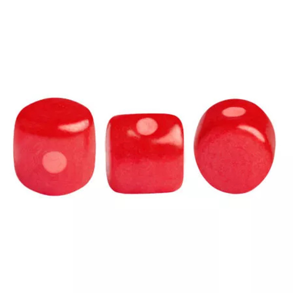 Minos Par Puca Beads, Opaque Grenadine (5 grams/~100 beads)