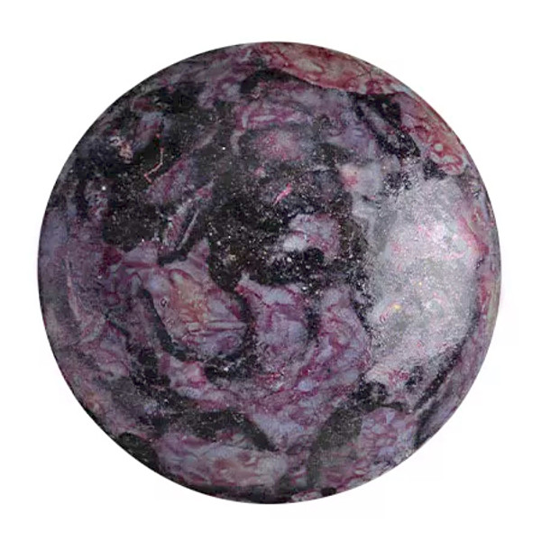 14mm Cabochon par Puca, Matte Metallic Spotted Violet (Qty: 1)