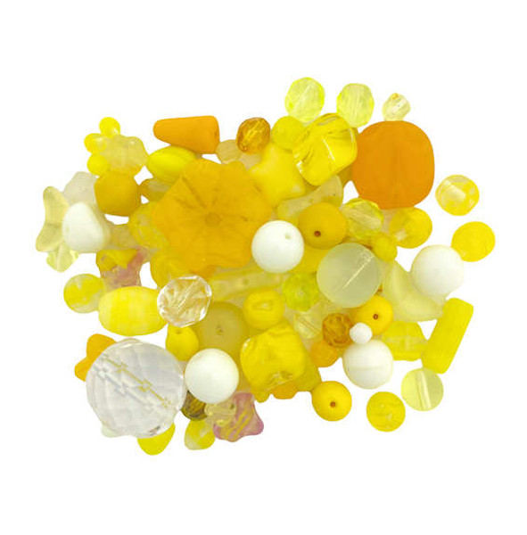 Czech Glass Bead Mix, Daffodil (60 gr.)