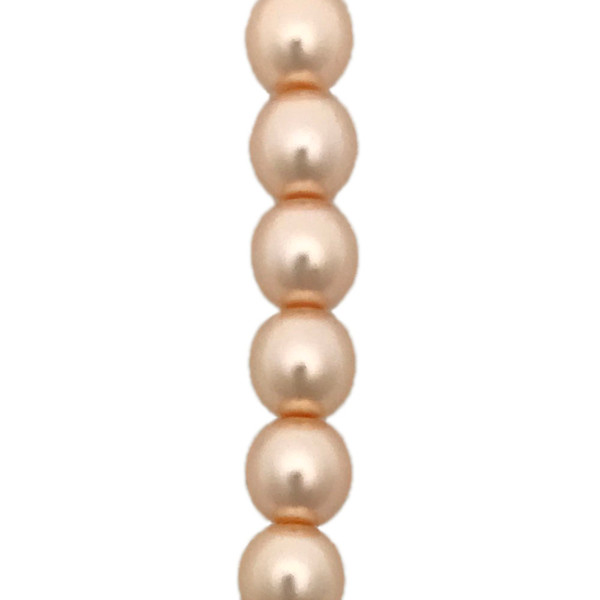 8mm Czech Glass Pearls, Peach (Qty: 24)
