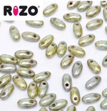 Rizo Beads, Lazure Blue, 2.5 x 6mm (10 grams/140 to 150 beads)