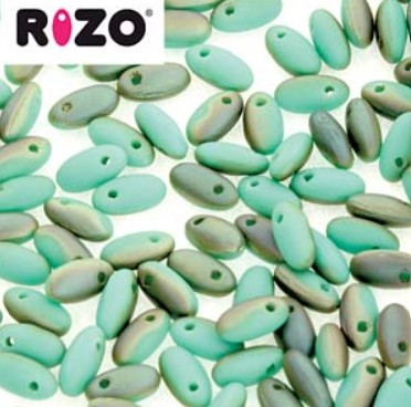 Rizo Beads, Jade Celsian, 2.5 x 6mm (10 grams/140 to 150 beads)