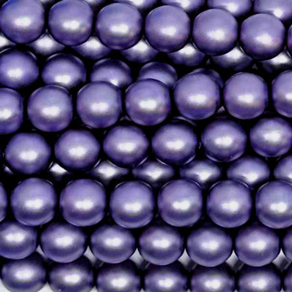 6mm Czech Glass Pearls, Satin Grape (Qty: 25)