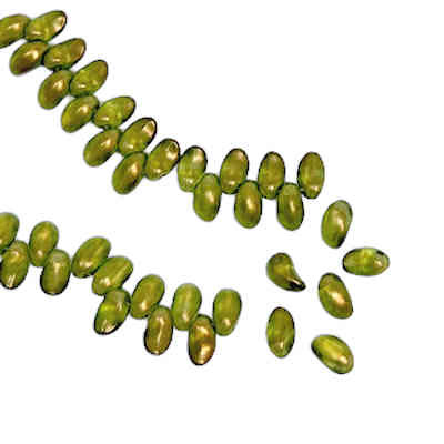 1-Hole Lily Petal Beads, Halo Heaven Green, 4 x 6mm (Qty: 40)