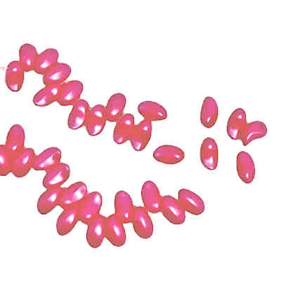 1-Hole Lily Petal Beads, Pastel Hot Pink, 4 x 6mm (Qty: 40)