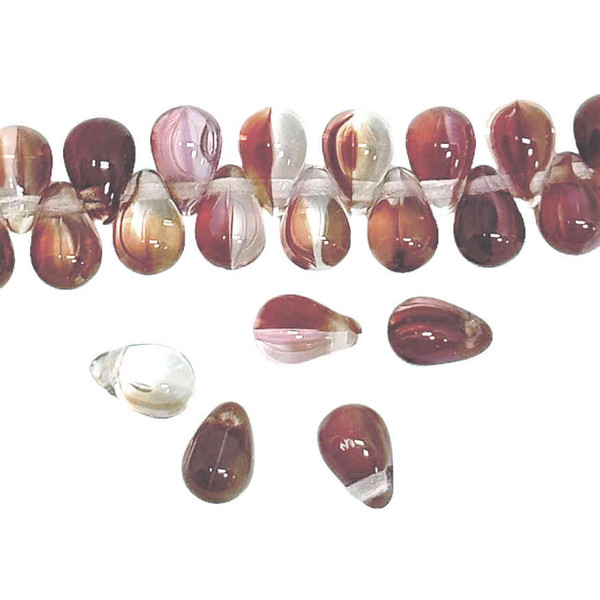 4 x 6mm Drop Beads, Crystal Raspberry (Qty: 85)