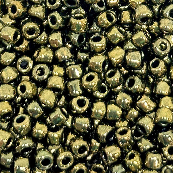 6-459E, Dark Green Gold Metallic Luster (Qty: Approx. 27 gr.)