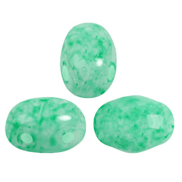 Samos par Puca Beads, Milky Green Turquoise (Qty: 25)