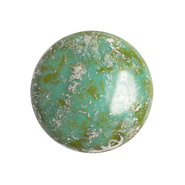 18mm Cabochon par Puca, Frost Jade New Picasso (Qty: 1)