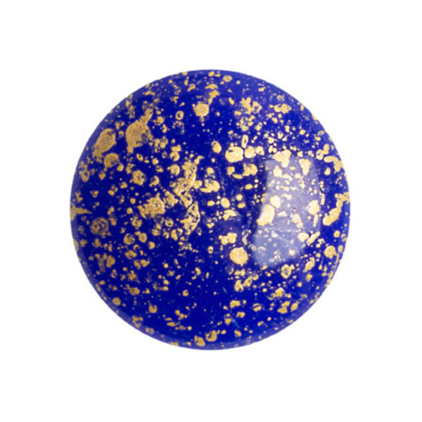 18mm Cabochon par Puca, Frost Royal Blue Splash (Qty: 1)