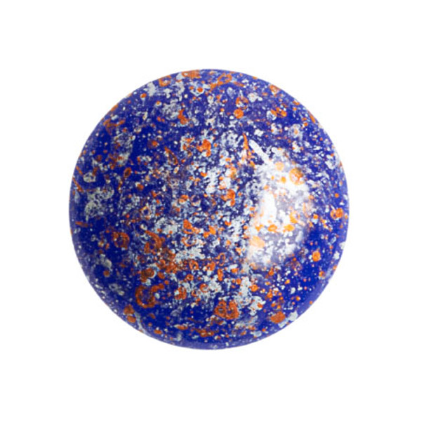 18mm Cabochon par Puca, Frost Royal Blue Tweedy (Qty: 1)