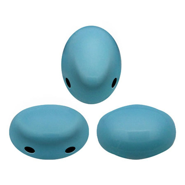 Samos par Puca Beads, Opaque Blue Turquoise (Qty: 25)