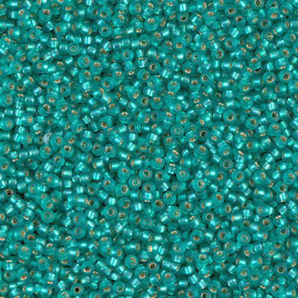 15-2425F, Matte Silver-Lined Teal (14 gr.) Miyuki