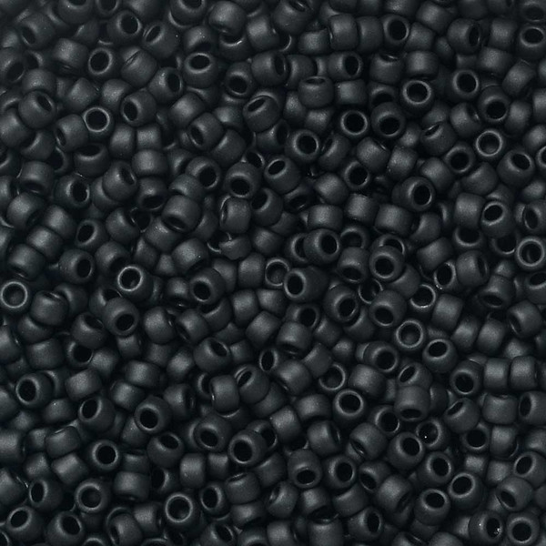 15-2612F, Semi-Glazed Jet Black (14 gr.) Toho