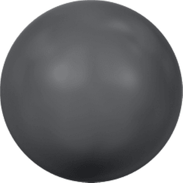 Brilliance 2mm Round Crystal Pearls, Dark Grey (Qty: 50)