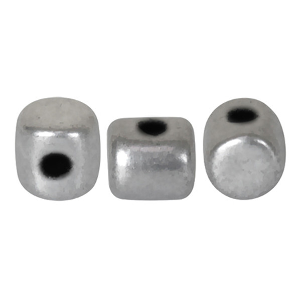 Minos Par Puca Beads, Aluminum Silver (5 grams/~100 beads)