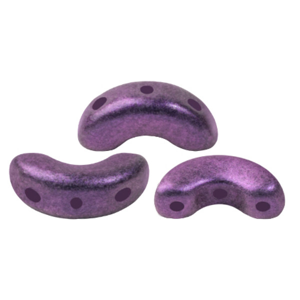 Arcos par Puca Beads, Matte Metallic Dark Lilac (Qty: 25)