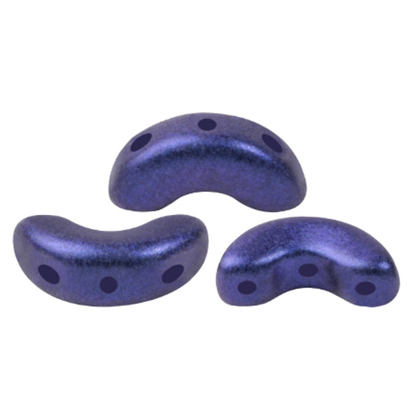 Arcos par Puca Beads, Matte Metallic Royal Blue (Qty: 25)