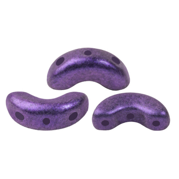 Arcos par Puca Beads, Matte Metallic Ultra Violet (Qty: 25)