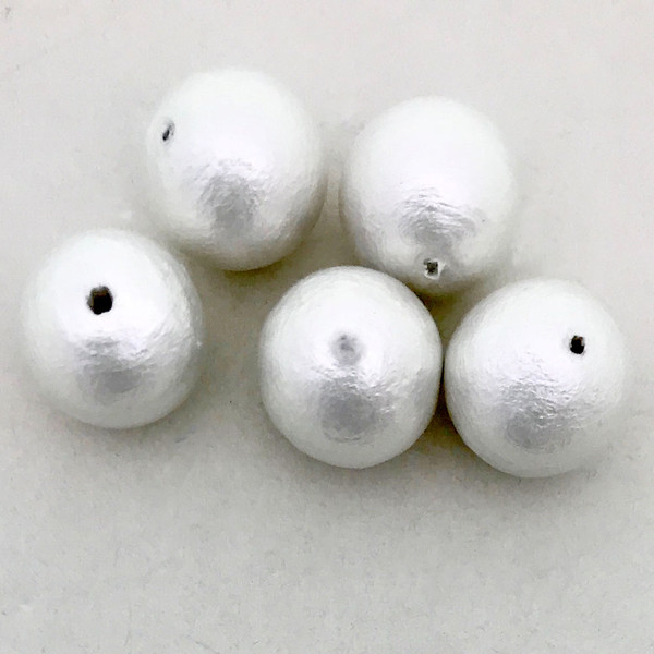 Miyuki Cotton Pearls, White (6mm) (Qty: 5)