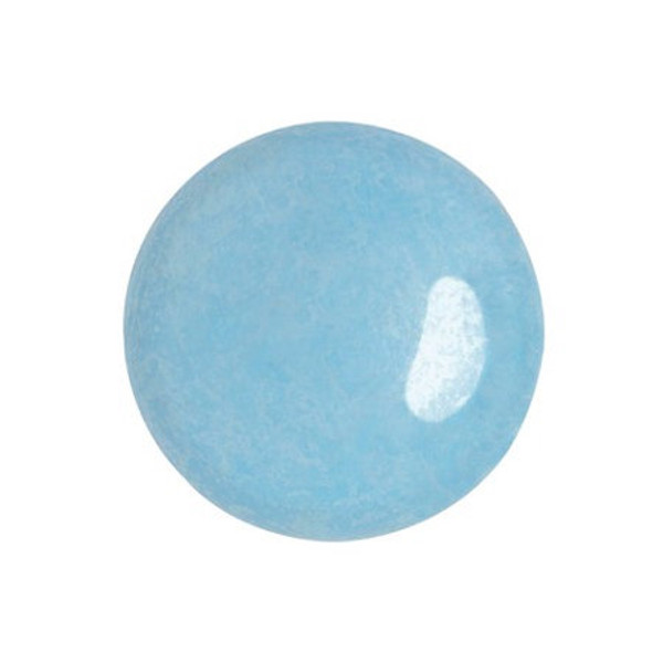 18mm Cabochon par Puca, Opaque Aqua Luster (Qty: 1)