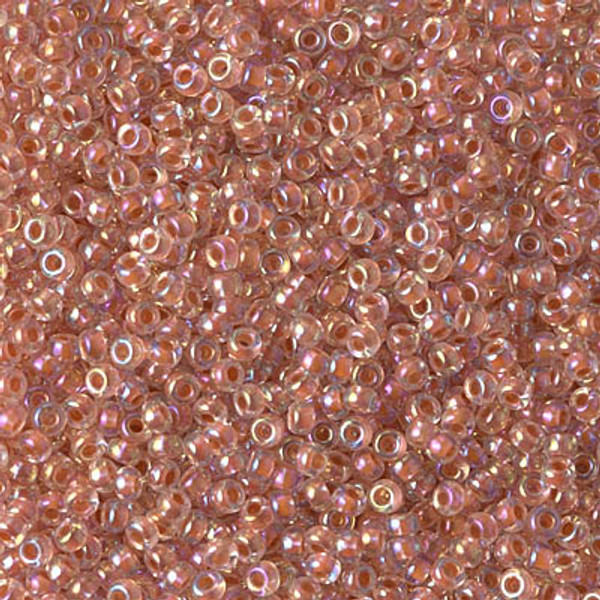 11-0275, Dark Peach-Lined Crystal (28 gr.) Miyuki (Matches DB-0054)