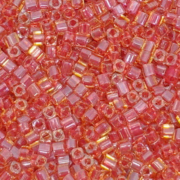 1.5mm Cube Bead, #365, Red-Lined Topaz (10 gr.) (Toho)