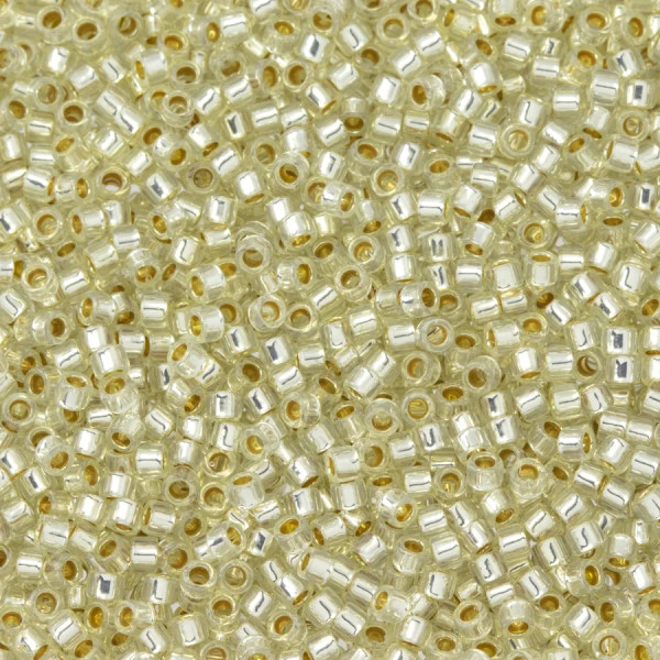 TOHO Aiko 11-PF2125, PermaFinish Translucent Silver-Lined Light Jonquil (5 grams)