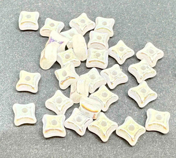 Alabaster Full AB Orion Beads, 3x5mm (Qty: 30)