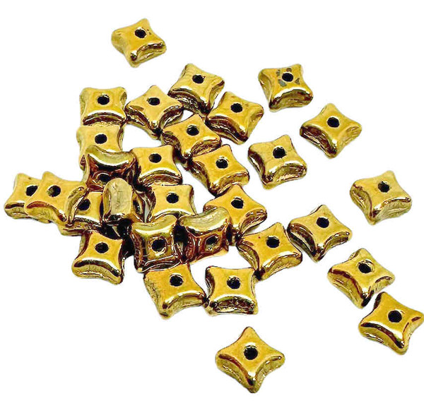 Crystal Full Amber Orion Beads, 3x5mm (Qty: 30)