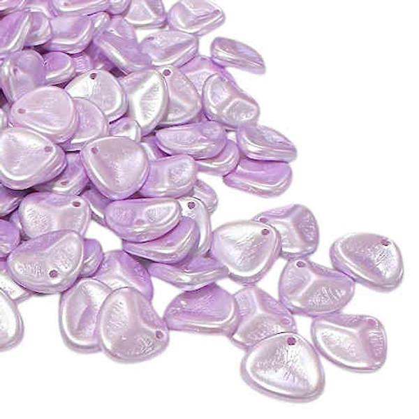 Rose Petal Beads, Pastel Light Rose, 8x7mm (Qty: 50)