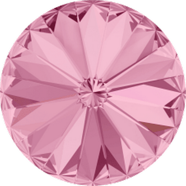 Brilliance 12mm Rivoli, Light Rose (Qty: 1) Foiled