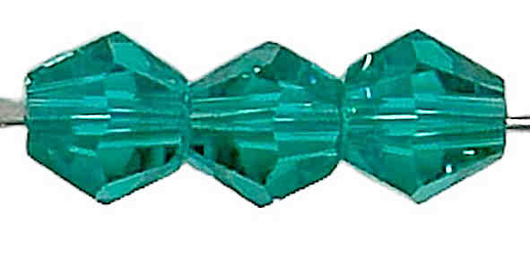 4mm Chinese Bicones, Emerald (Qty: 100)