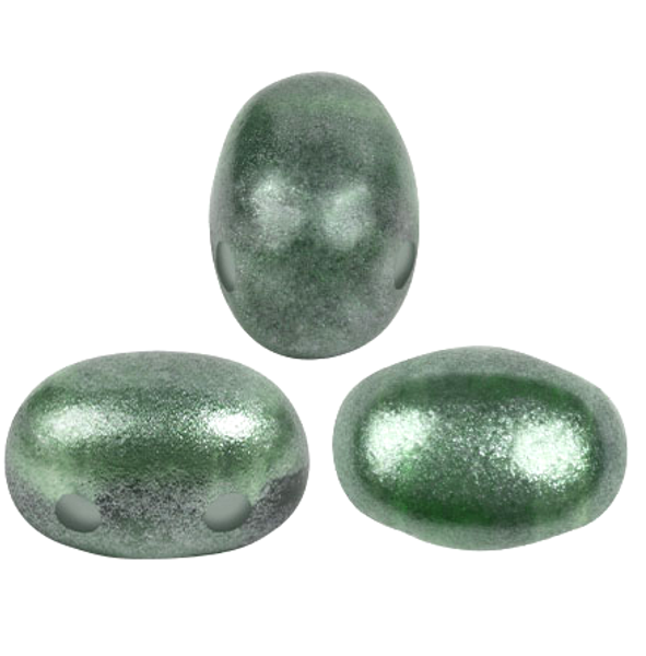 Samos par Puca Beads, Riviera Bottle Green (Qty: 25)