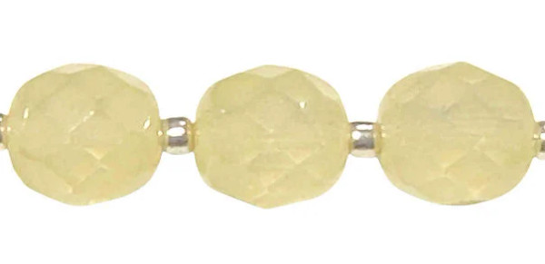 Milky Butter Yellow 8mm Fire Polish (Qty: 16)